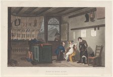 Boot & Shoe Shop, from "Poetical Sketches of Scarborough", 1813., 1813. Creators: Thomas Rowlandson, Joseph Constantine Stadler, J. Bluck.