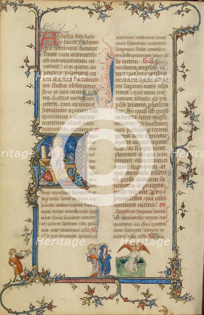 Initial A: The Resurrection; Breviary, about 1320-1325. Creator: Unknown.