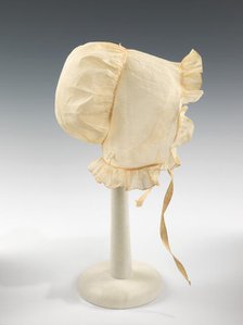 Poke bonnet, American, ca. 1830. Creator: Unknown.