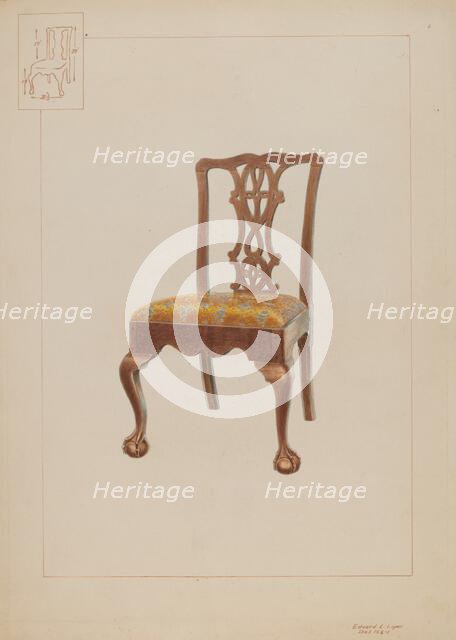 Chair, c. 1937. Creator: Edward L Loper.