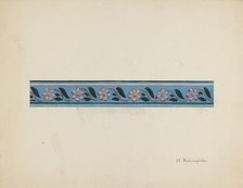 Wall Paper Border on Bandbox Lid, c. 1936. Creator: Nicholas Acampora.