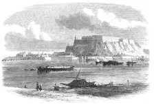 The town and fortress of Peterwarden, on the Danube - from a drawing by S. Read, 1860. Creator: Mason Jackson.