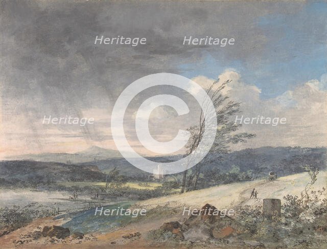 Windswept Landscape, n.d.. Creator: Louis Gabriel Moreau.