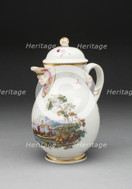 Coffee Pot, Ansbach, c. 1770. Creator: Ansbach Pottery and Porcelain Factory.