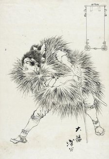 Finished Drawing of a Warrior, c1878. Creator: Tsukioka Yoshitoshi.