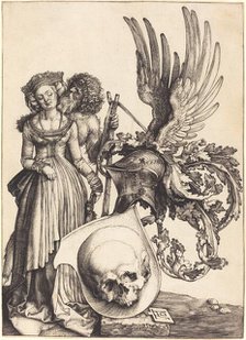 Coat of Arms with a Skull, 1503. Creator: Albrecht Durer.