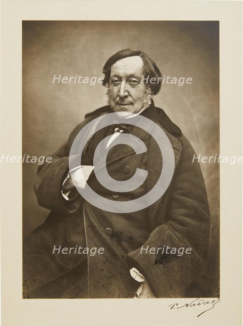 Portrait of Gioachino Rossini (1792-1868), 1856. Creator: Nadar, Gaspard-Félix (1820-1910).