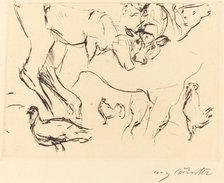 Verschiedene Tierstudien (Animal Studies), 1917. Creator: Lovis Corinth.