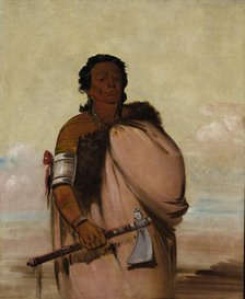 Ah'-sho-cole, Rotten Foot, a Noted Warrior, 1834. Creator: George Catlin.
