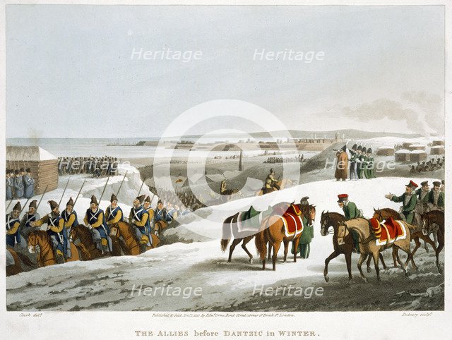 'The Allies before Dantzic in Winter', 1818. Artist: Matthew Dubourg