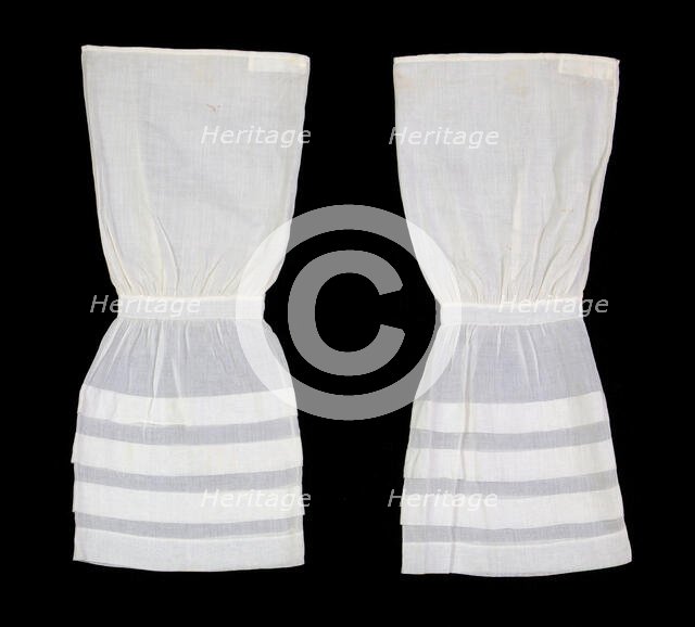 Undersleeves, American, ca. 1855. Creator: Unknown.