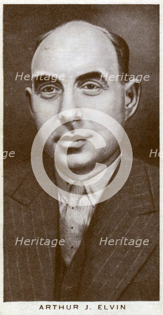Arthur J Elvin, British boxing promoter, 1938. Artist: Unknown