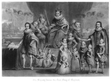 The family of King James I of England, Scotland and Ireland, (1816).Artist: Charles Turner