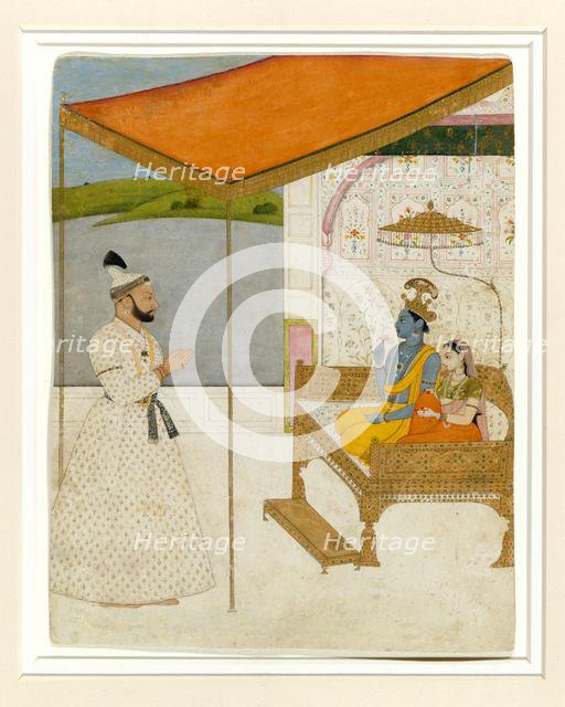 Raja Balwant Singh’s Vision of Krishna and Radha, ca. 1745-50. Creator: Attributed to Nainsukh (active ca. 1735-78).
