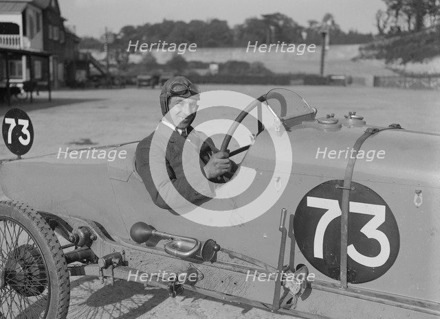Enfield-Allday of J Chance, JCC 200 Mile Race, Brooklands, 1921. Artist: Bill Brunell.