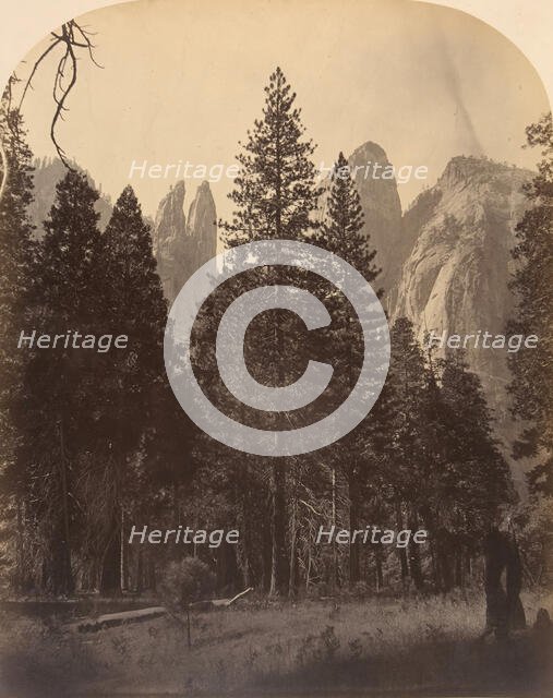 Cathedral Towers, 1861. Creator: Carleton Emmons Watkins.