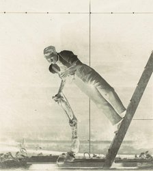 Man on a Ladder with Dissected Horse's Leg, 1880s. Creator: Thomas Eakins.