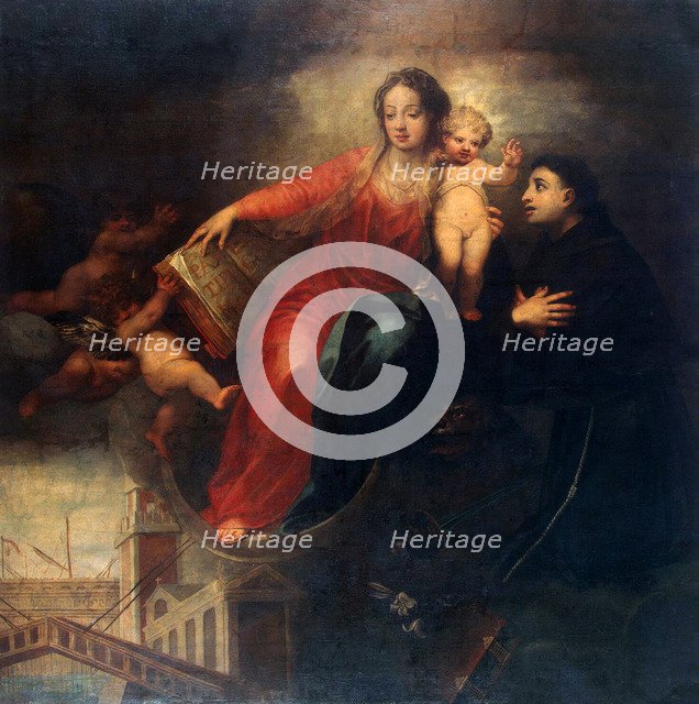 Madonna and Child with Saint Anthony of Padua', 1660s. Creator: Celesti, Andrea (1637-1712).