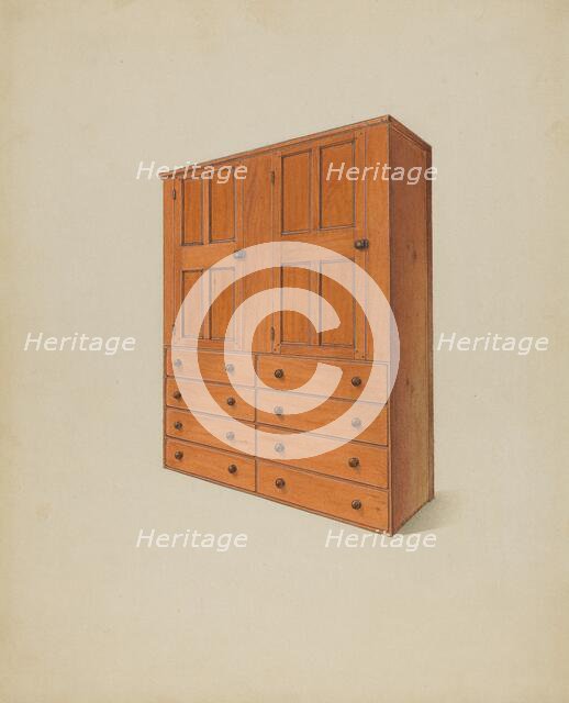 Built-In Drawers, 1937. Creator: John W Kelleher.