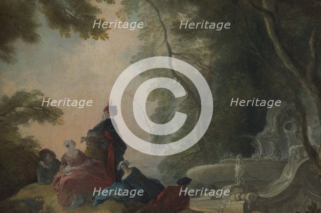 Gallant Party by a Fountain. Artist: Lajoue, Jacques, de (1686-1761)