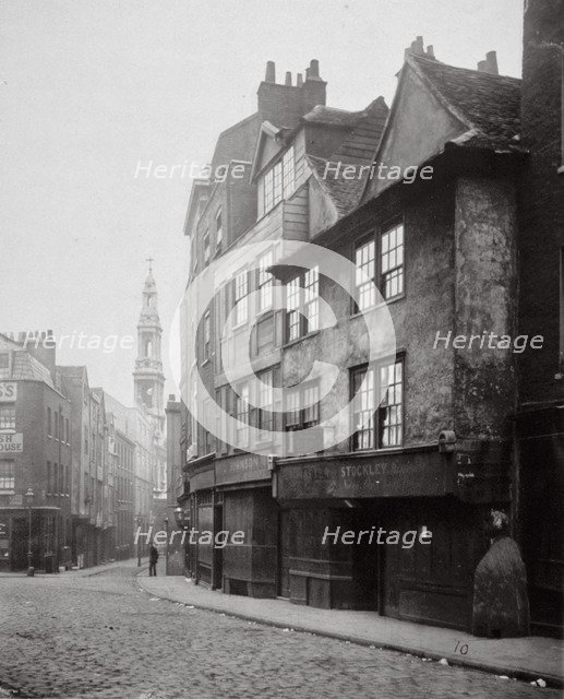 View of houses in Drury Lane, Westminster, London, 1876. Artist: Society for Photographing the Relics of Old London