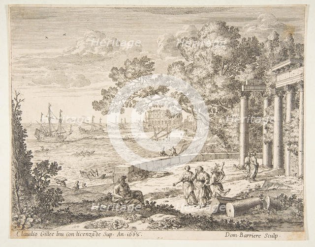 Landscape with Mercury, 1668. Creator: Dominique Barriere.