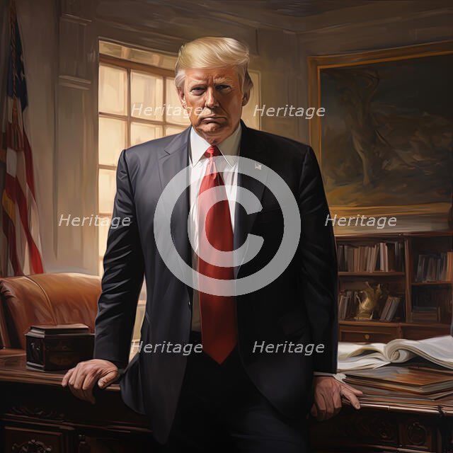AI IMAGE - Portrait of Donald Trump, 2010s, (2023). Creator: Heritage Images.