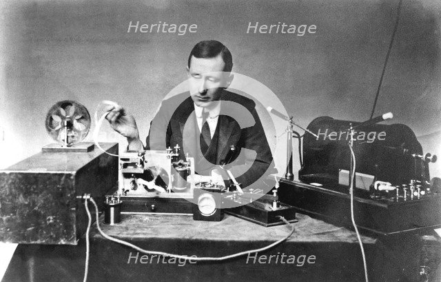 Guglielmo Marconi (1874-1937), Italian physicist and radio pioneer. Artist: Unknown