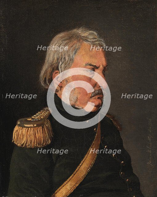 Colonel Joachim Theodor Lundbye, the artist's father, 1836. Creator: Johan Thomas Lundbye.
