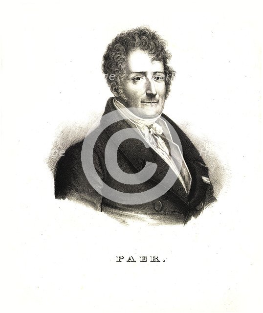 Portrait of Ferdinando Paer (1771-1839), c. 1830.