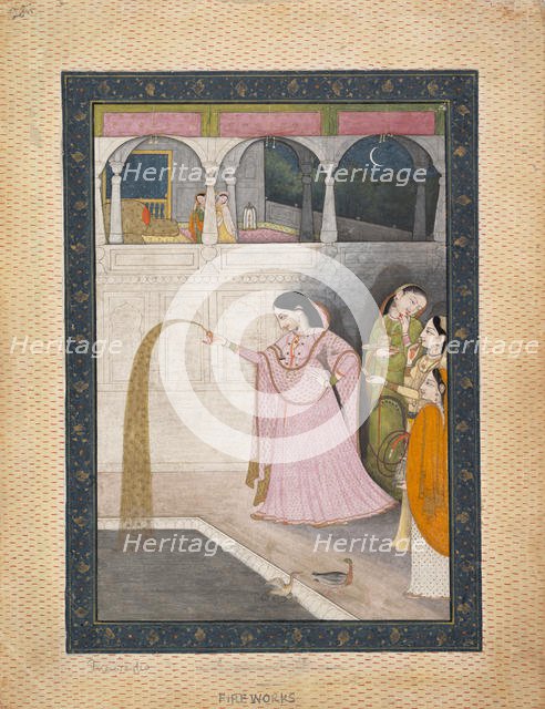 Lady Holding a Sparkler, ca. 1800. Creator: Unknown.