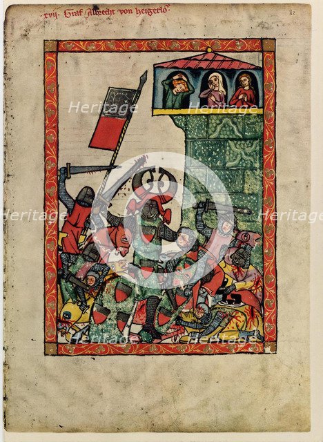 Count Albrecht II of Hohenberg (From the Codex Manesse), Between 1305 and 1340. Artist: Anonymous  