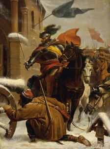 Johann de Werth 's raid on Tuttlingen in 1643, 1866. Creator: Carl von Blaas.