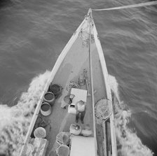On board the fishin boat Alden out of Gloucester, Massachusetts, 1943. Creator: Gordon Parks.
