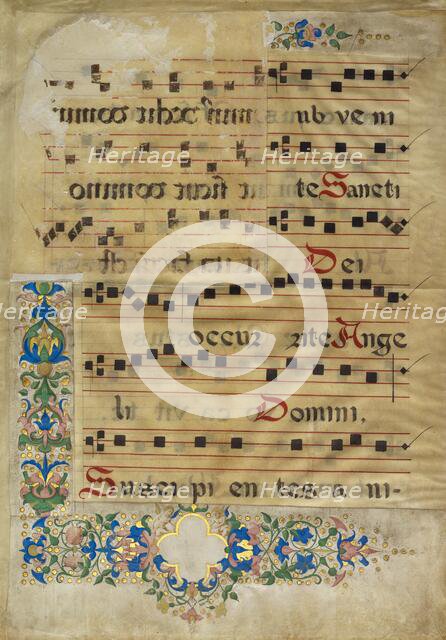 Music Text, third quarter of 15th century. Creator: Francesco di Antonio del Chierico.