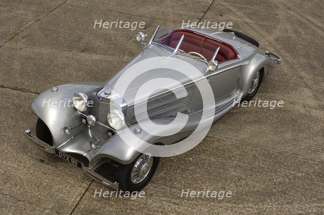 1937 Mercedes Benz 540 k special roadster. Artist: Simon Clay.