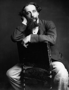 Portrait of Charles Dickens (1812-1870). Creator: Watkins, Herbert (1828-1916).