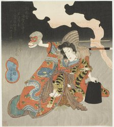 The actor Iwai Hanshiro VI in a female role, c. 1830s. Creator: Utagawa Kuniyoshi.