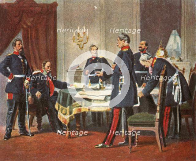 Council of war at Versailles, 1870, (1936). Creator: Unknown.