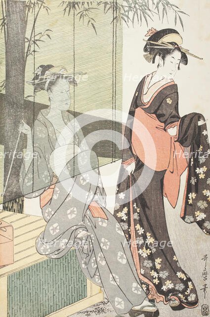 Women Stretching Silk (image 3 of 3), between circa 1797 and circa 1798. Creator: Kitagawa Utamaro.