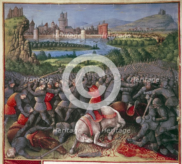 Battle during First Crusade (People's Crusade), 1096-1099, (c1490). Artist: Sebastian Marmoret French