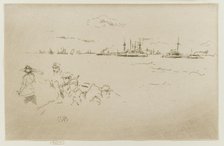 The Fleet: Monitors, 1887. Creator: James Abbott McNeill Whistler.