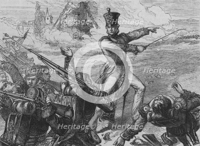 'Colonel Fitzgerald's Charge at San Sebastian', c1880. Artist: Unknown.