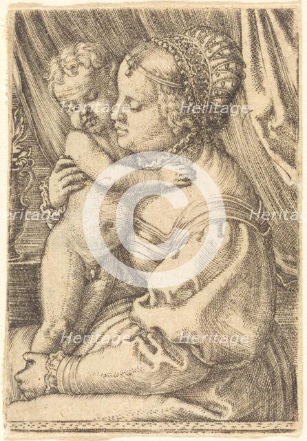 Madonna with Flower Vase, c. 1520. Creator: Barthel Beham.