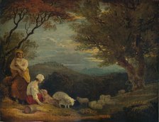 'Landscape with Women, Sheep and Dog', c1811, (1938). Artist: Richard Westall.