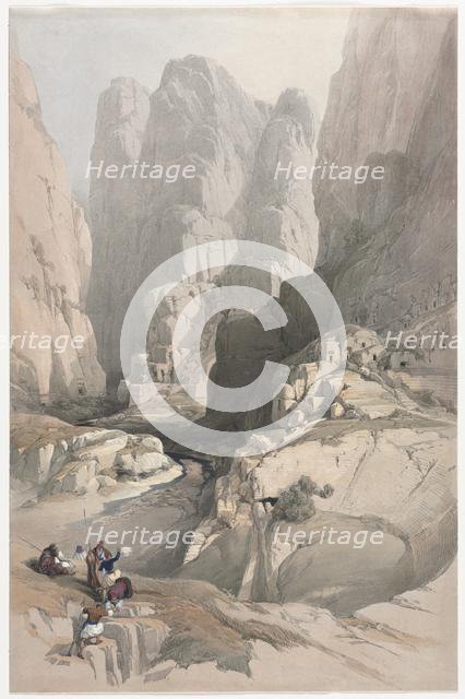 Entrance to Petra, the Theatre, 1839. Creator: David Roberts (British, 1796-1864).