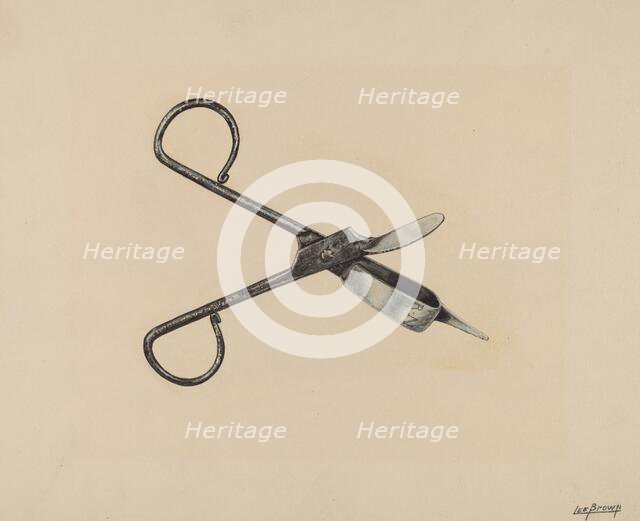 Candle Snuffer, c. 1939. Creator: Lee Brown.