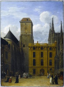 La cour de l'archevêché, 1771. Creator: Ecole Francaise.