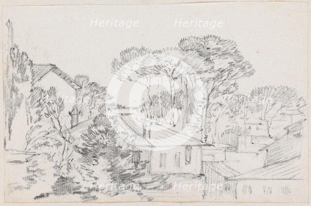 Rooftops and Umbrella Pines, 1744/1750. Creator: Joseph-Marie Vien the Elder.