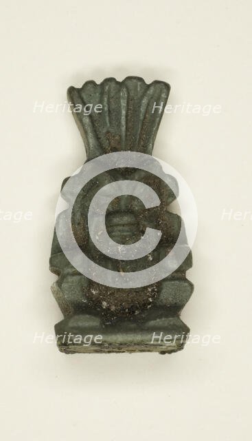 Amulet of the God Bes, Egypt, Third Intermediate Period, Dynasty 21-25 (1070-656 BCE). Creator: Unknown.